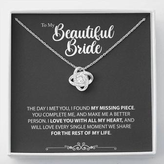 My Missing Piece Love Knot Necklace - Thegiftio UK