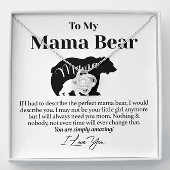 Perfect Mama Bear Love Knot Necklace - Thegiftio