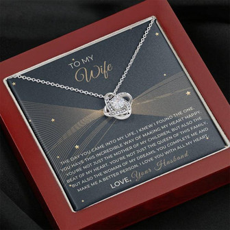 Sentimental Gift For My Wife - Love Knot Necklace - Thegiftio