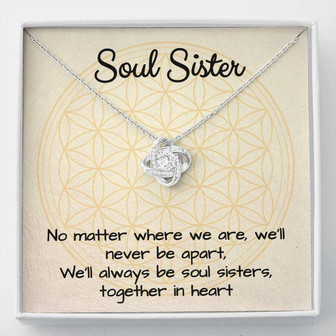 Soul Sister Flower Of Life Love Knot Necklace - Thegiftio UK