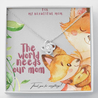 The Fox Mom Love Knot Necklace - Thegiftio UK