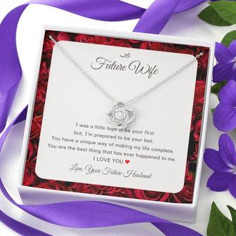 The Love Knot Necklace ; Red Rose - Thegiftio UK