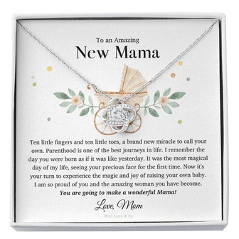 To An Amazing New Mama - Love Knot Necklace - Thegiftio