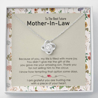 To Future Mother-In-Law | Love Knot Necklace - Thegiftio