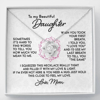 To My Beautiful Daughter - Love Knot Necklace - Thegiftio UK