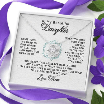 To My Beautiful Daughter - Love Knot Necklace - Thegiftio UK