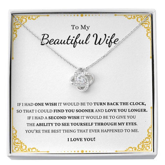 To My Beautiful Wife - Love Knot Necklace - Thegiftio UK