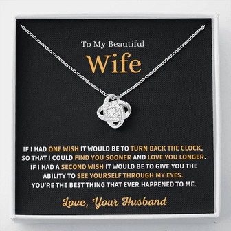 To My Beautiful Wife - Love Knot Necklace - Thegiftio UK