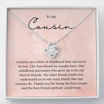 To My Cousin Childhood Playmates Love Knot Necklace - Thegiftio UK