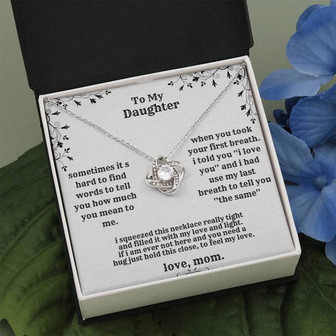 To My Daughter - From Mom - Love Knot Necklace - Thegiftio UK