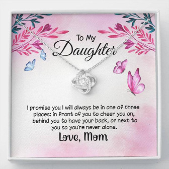 To My Daughter - I Promise You - Love Knot Necklace - Thegiftio UK