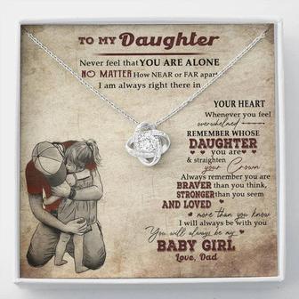 To My Daughter - I Will Always Be With You- Love Knot Necklace - Thegiftio UK