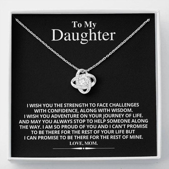 To My Daughter - Love Knot Necklace - From Mom - Thegiftio UK