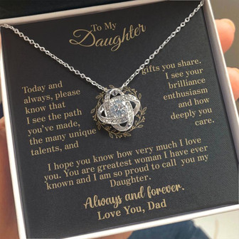 To My Daughter - Love Knot Necklace - Thegiftio UK