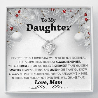 To My Daughter Love Knot Necklace | Gift For Her | Gift From Mom - Thegiftio UK