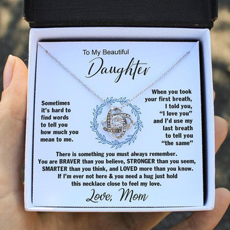 To My Daughter | Love Knot Necklace Necklace💓 - Thegiftio UK