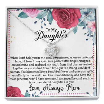 To My Daughter Love Knot Necklace - Thegiftio UK