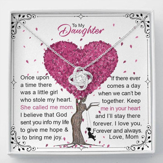 To My Daughter Love Knot Necklace - Thegiftio UK