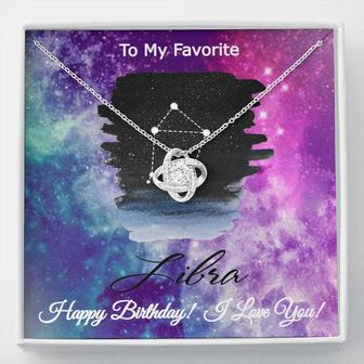 To My Favorite Libra Birthday Zodiac Horoscope Constellation Collection Love Knot Necklace For Her - Thegiftio UK