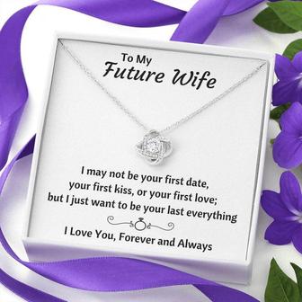 To My Future Wife "Your Last Everything" Love Knot Necklace Gift Set - Thegiftio UK