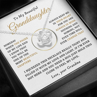 To My Granddaughter - Love Knot Necklace - Thegiftio UK