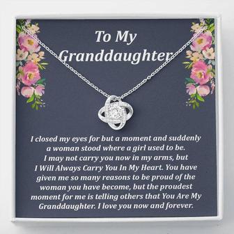 To My Granddaughter - Love Knot Necklace - Thegiftio UK