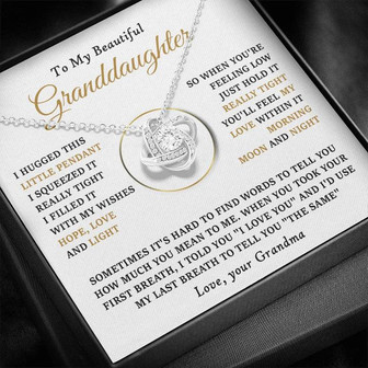 To My Granddaughter - Love Knot Necklace - Thegiftio UK