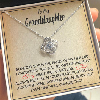 To My Granddaughter | The Love Knot Necklace - Thegiftio UK