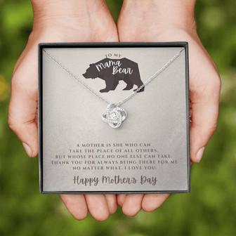 To My Mama Bear - Love Knot Necklace - Thegiftio