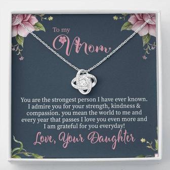 To My Mom - Your Daughter - Best Gift For Mom - Love Knot Necklace - Thegiftio UK