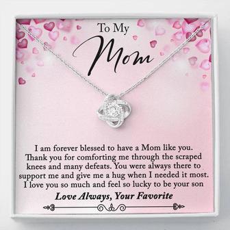 To My Mom I Am Forever Blessed - Love Knot Necklace - Thegiftio UK
