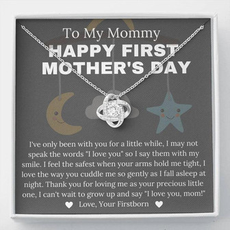 To My Mommy Happy First Mother's Day - Love Knot Necklace - Thegiftio