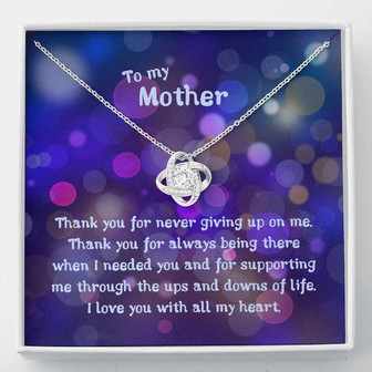 To My Mother Love Knot Necklace - Thegiftio