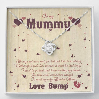 To My Mummy - From Bump - Pregnancy Gift - Mother's Day Gift - Love Knot Necklace - Thegiftio