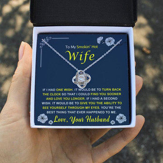 To My Smokin' Hot Wife | Love Knot Necklace 💓 - Thegiftio UK