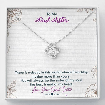 To My Soul Sister -The Best Friend Of My Heart - Love Knot Necklace - Thegiftio UK
