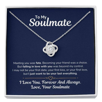To My Soulmate - Last Everything - Love Knot Necklace - Thegiftio UK