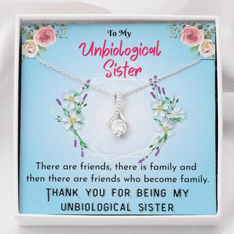 To My Unbiological Sister Love Knot Necklace _ Gift To Best Friend _ Soul Sister _ Sister In Law - Thegiftio UK