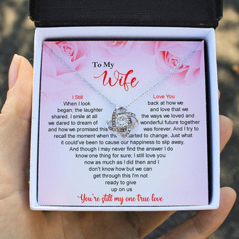 To My Wife - Heart Melt Message | Love Knot Necklace❤️ - Thegiftio UK