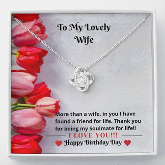 To My Wife - My Friend For Life - Love Knot Necklace - Thegiftio UK