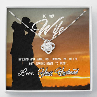 To My Wife- Always Heart To Heart Love Knot Necklace - Thegiftio