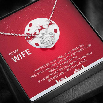 To My Wife Christmas Gift Love Knot Necklace - Thegiftio UK