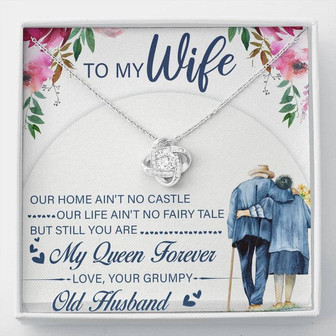 To My Wife Love Knot Necklace Message Card - Thegiftio UK