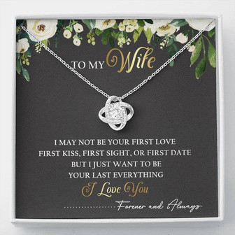 To My Wife Love Knot Necklace Message Card - Thegiftio UK