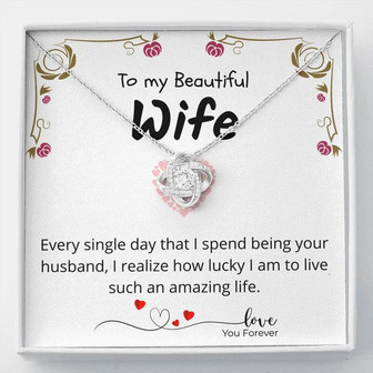 To My Wife Love Knot Necklace - Thegiftio UK
