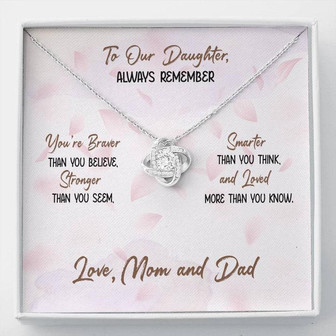 To Our Daughter Love Knot Necklace - Thegiftio UK