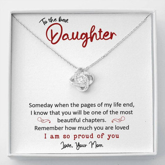 To The Best Daughter - Love Knot Necklace - Thegiftio