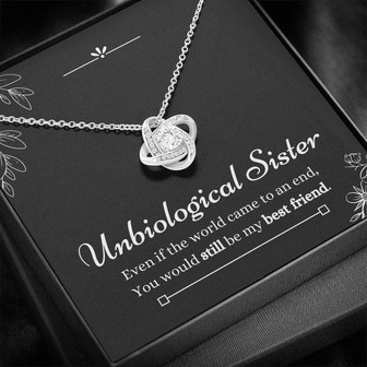 Unbiological Sister - Even If The World Came To An End - Love Knot Necklace - Thegiftio UK