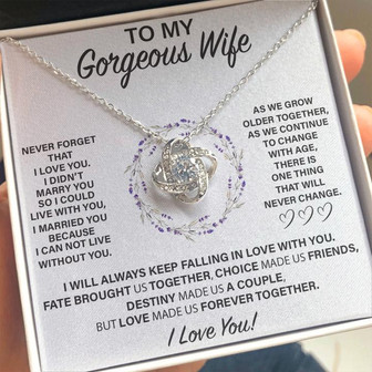 Wf1 Love Knot Necklace Gift For Wife - Thegiftio UK