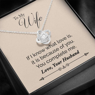 You Complete Me Love Knot Necklace - Thegiftio UK